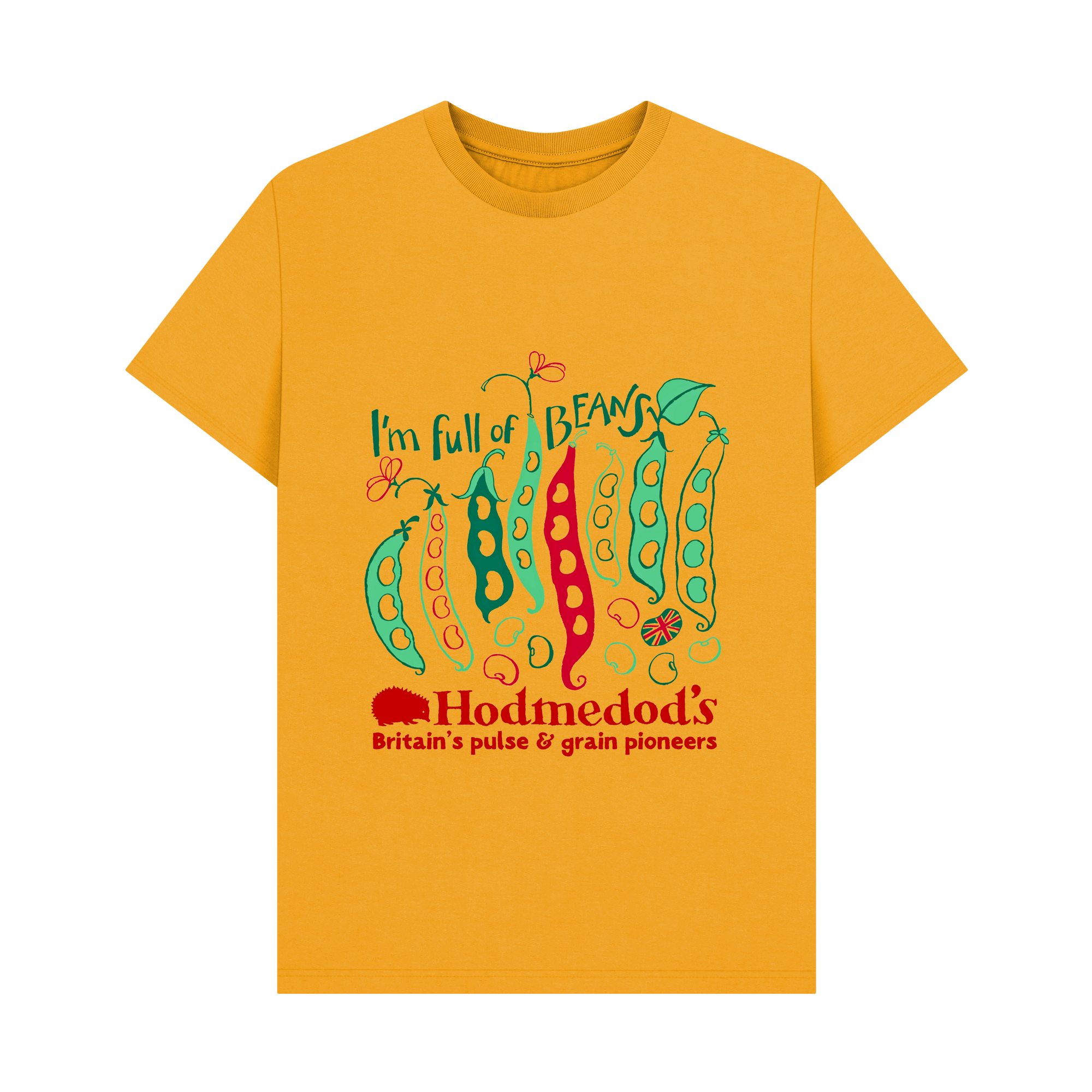 Mustard Printed T-shirt Front