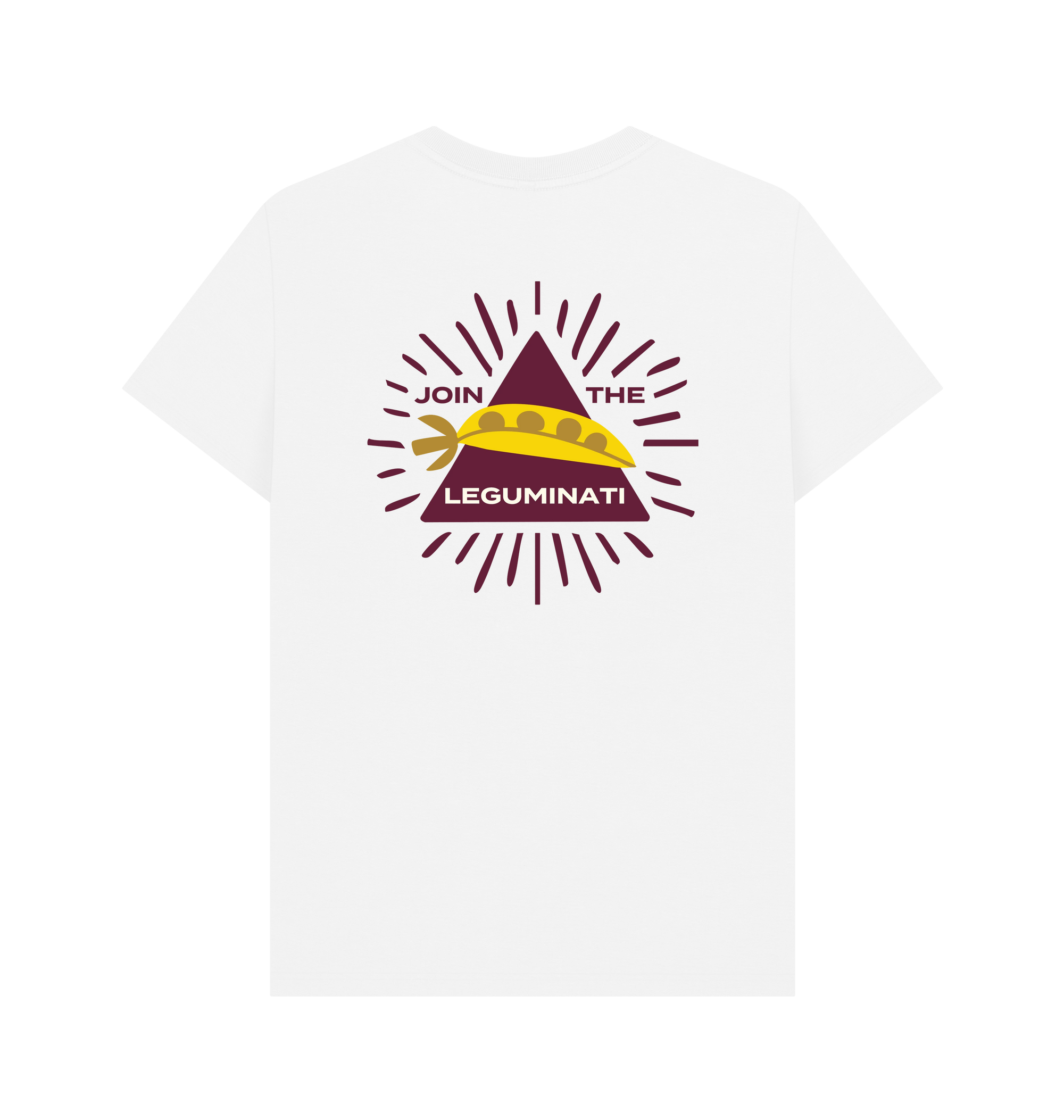 White Printed T-shirt Back