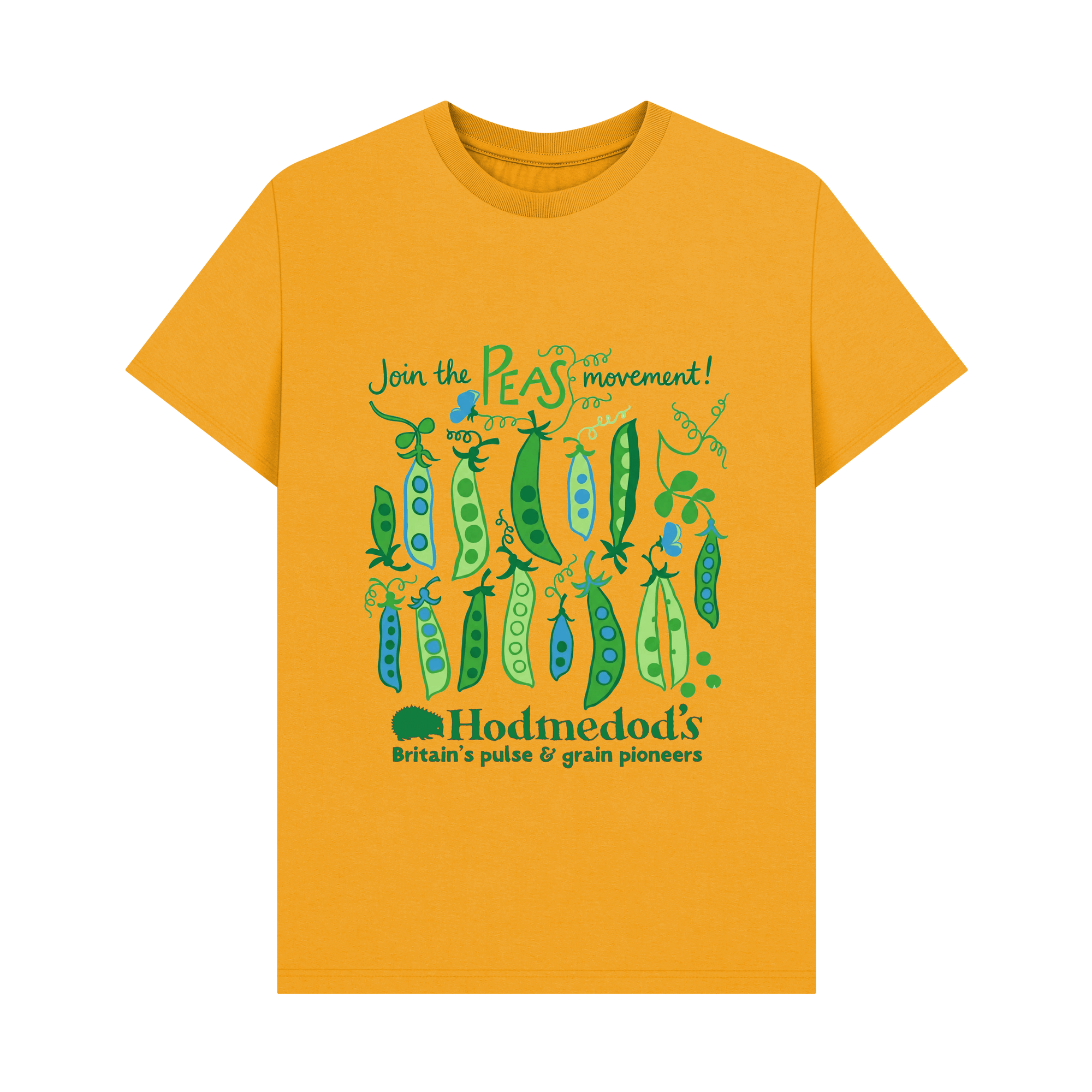 Mustard Printed T-shirt Front