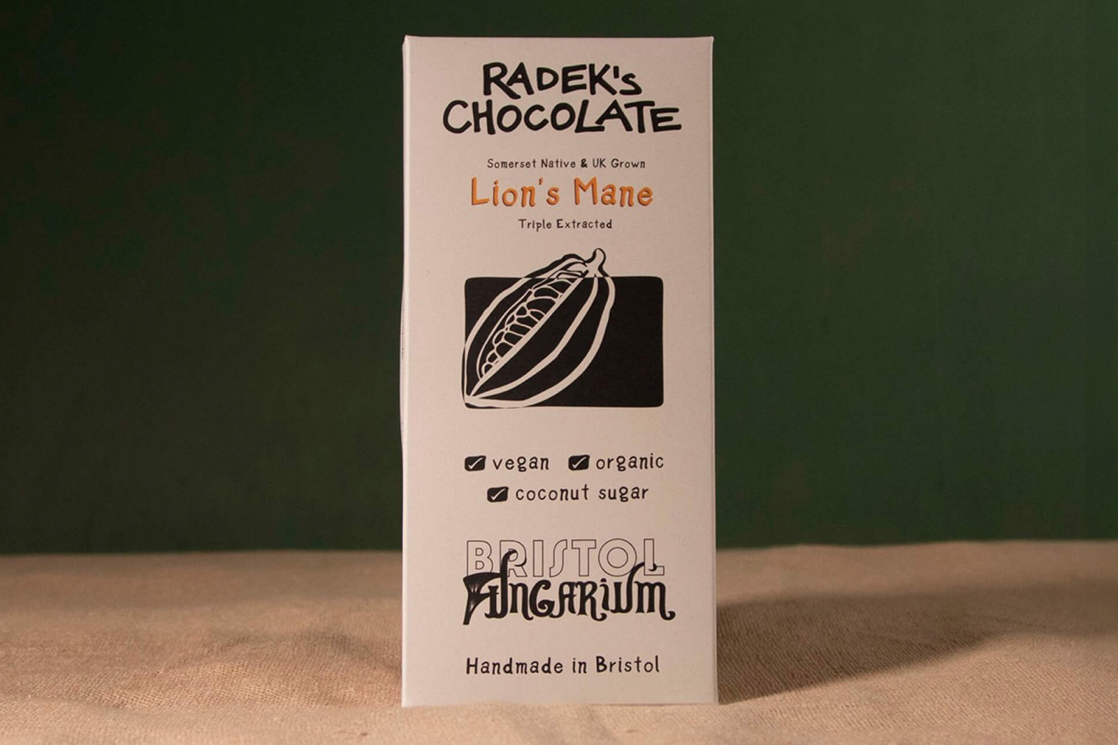 Lion's Mane Chocolate Bar, Organic, 67g bar