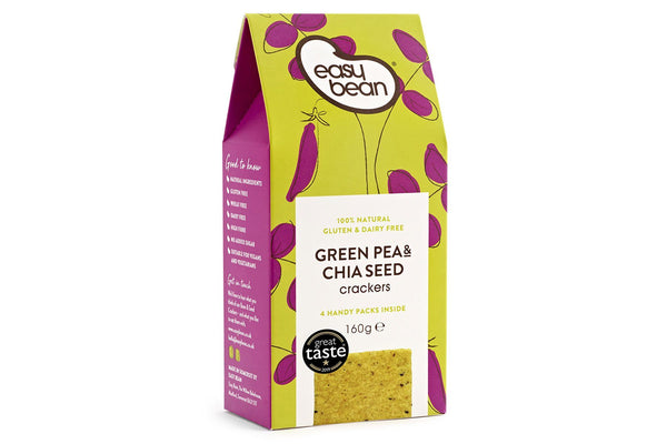Green Pea & Chia Seed Crackers - Hodmedod's British Pulses & Grains