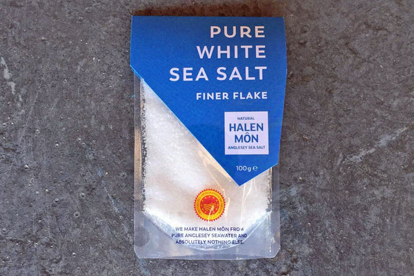 Pure White Sea Salt from Wales, Finer Flakes - Hodmedod's British Pulses & Grains